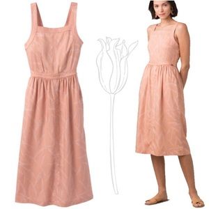 🆕 Prana Sun Drifter Dress in Color: Apple Blossom leaves • Womans Size Small